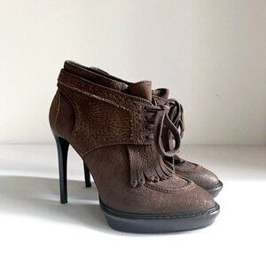 NWOT Burberry Brown Heeled Boots